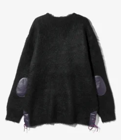 EP Mohair Cardigan - Black - Solid