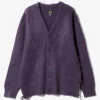 EP Mohair Cardigan - Purple - Solid