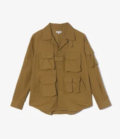 Explorer Shirt Jacket - Dk. Khaki Cotton Crosgrain
