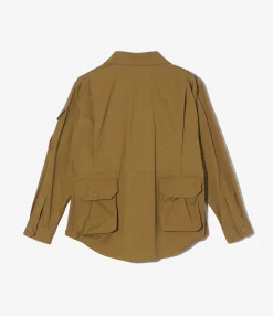 Explorer Shirt Jacket - Dk. Khaki Cotton Crosgrain