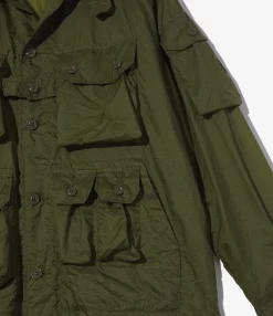 Explorer Shirt Jacket - Olive Nylon Micro Ripstop