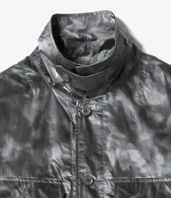 Explorer Shirt Jacket - Silver Nylon Shadow Print