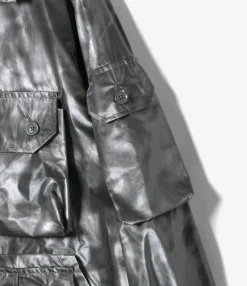 Explorer Shirt Jacket - Silver Nylon Shadow Print
