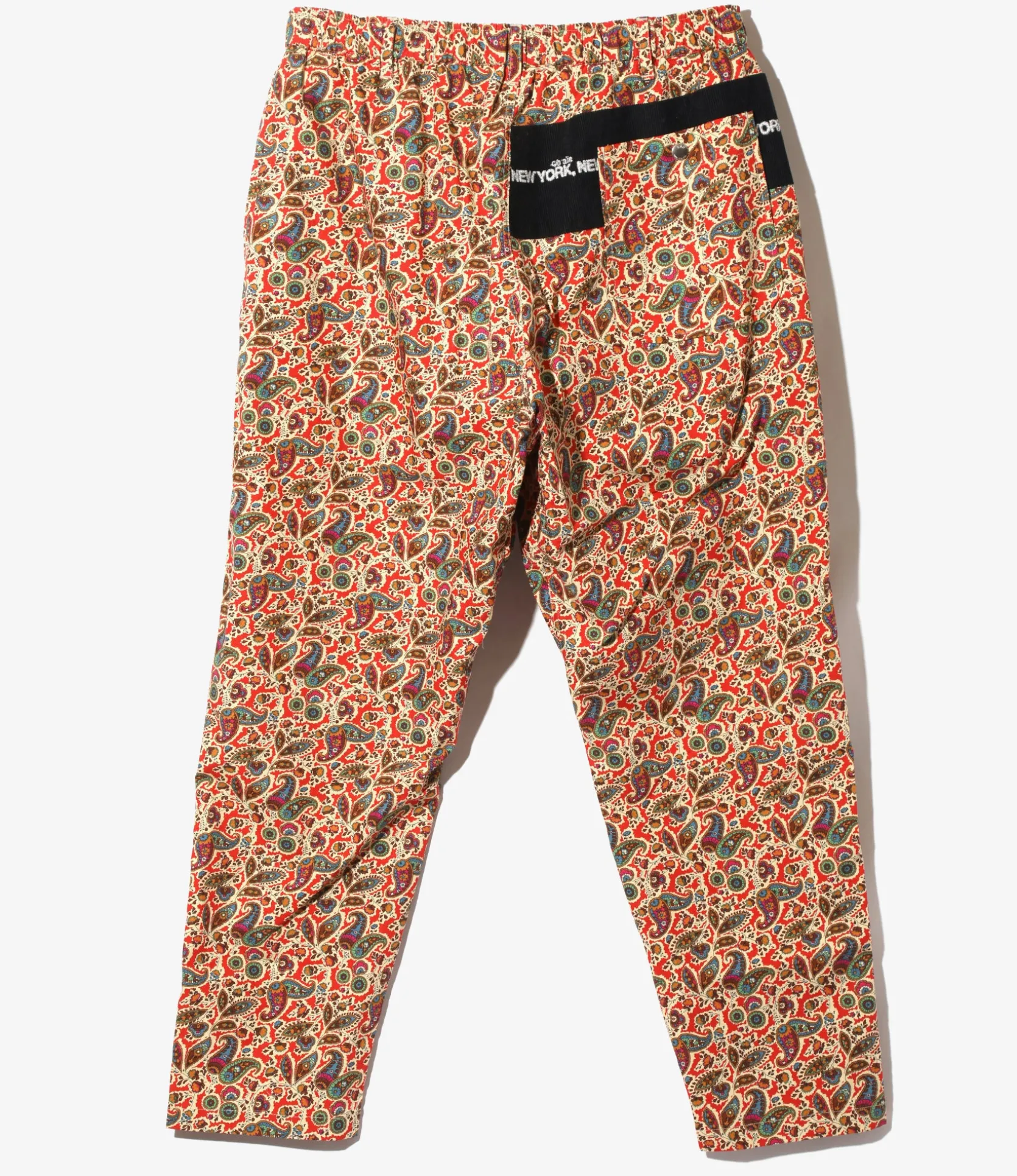 EZ Pant - Black - Cotton Ripstop / Paisley Printed