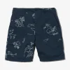 Fatigue Short - Navy Animal Print 6.5oz Flat Twill