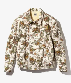 FAZ Jacket - Beige - 8W Corduroy / Botanical Printed