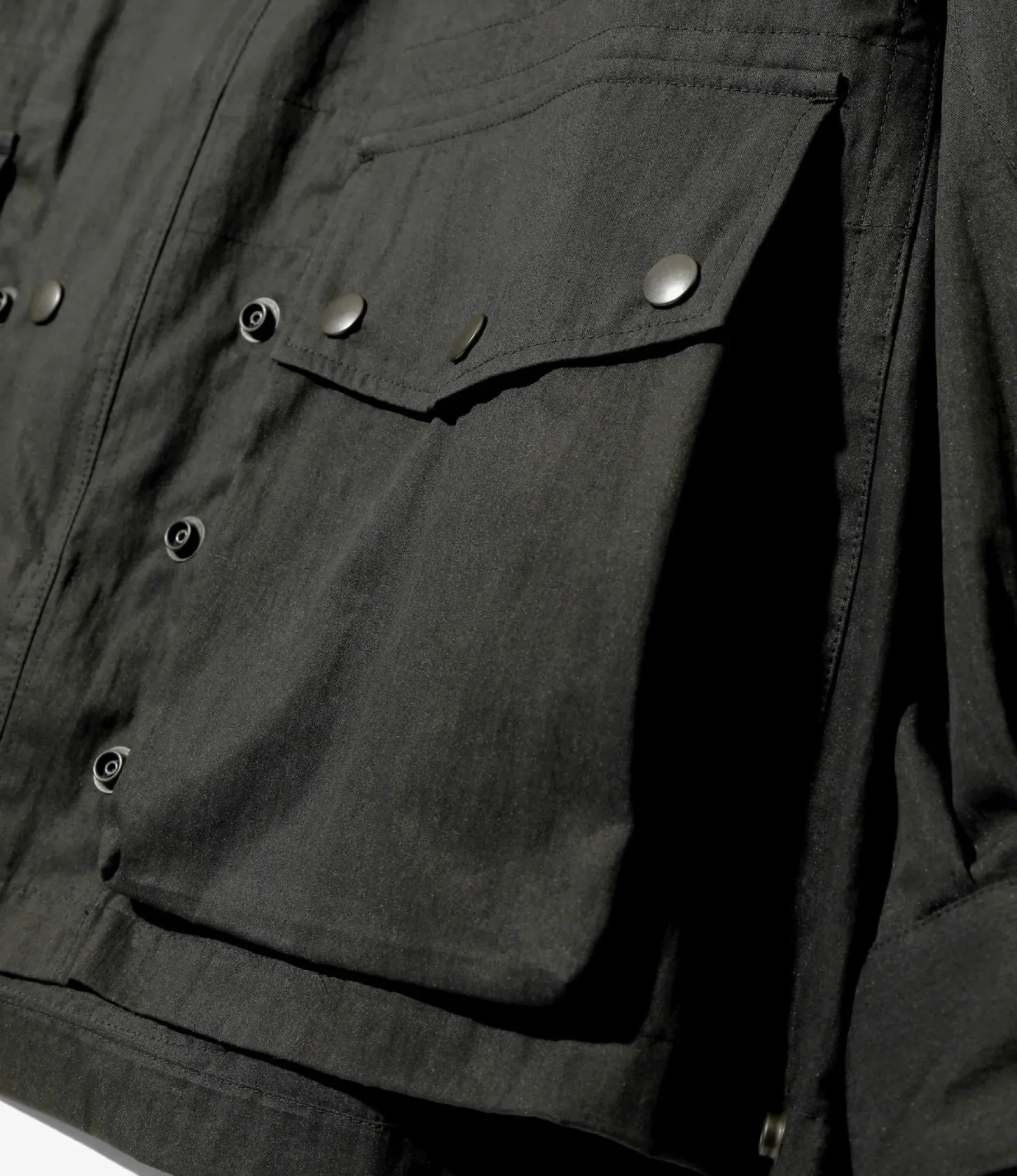 Field Coat - Black - C/N Oxford Cloth
