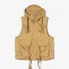 Field Vest - Khaki Cotton Superfine Twill