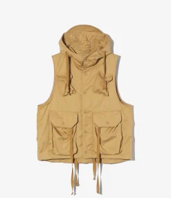 Field Vest - Khaki Cotton Superfine Twill