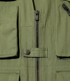 Field Vest - Olive - C/N Oxford Cloth