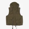 Field Vest - Olive Coated Cotton Cloth
