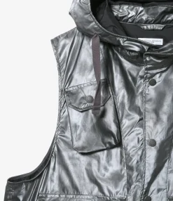 Field Vest - Silver Nylon Shadow Print