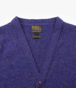 Fisherman Shetland Cardigan - Violet