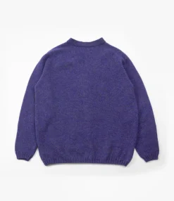 Fisherman Shetland Cardigan - Violet