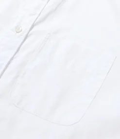 Flared Shirt - White 100's 2Ply Broadcloth