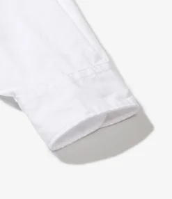 Flared Shirt - White 100's 2Ply Broadcloth