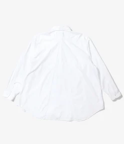 Flared Shirt - White 100's 2Ply Broadcloth