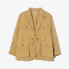 Folk Jacket - Khaki Cotton Superfine Poplin