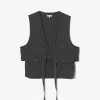 Fowl Vest - Charcoal Tropical Wool