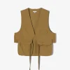 Fowl Vest - Dk. Khaki Cotton Crosgrain