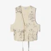 Fowl Vest - Natural Animal Print 6.5oz Flat Twill
