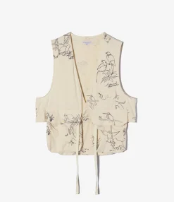 Fowl Vest - Natural Animal Print 6.5oz Flat Twill