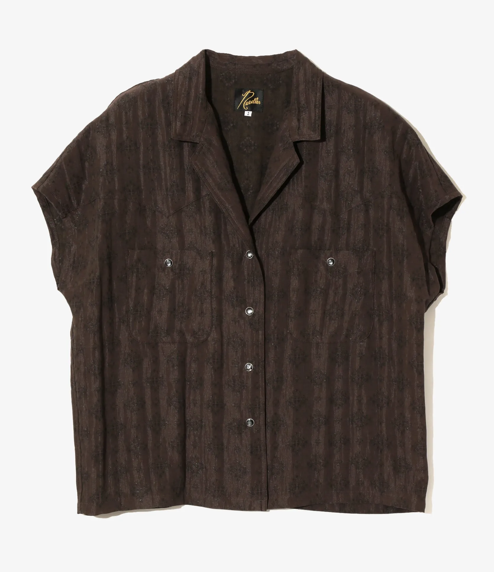 French Sleeve Cowboy Blouse - Bordeaux - Bright Foulard