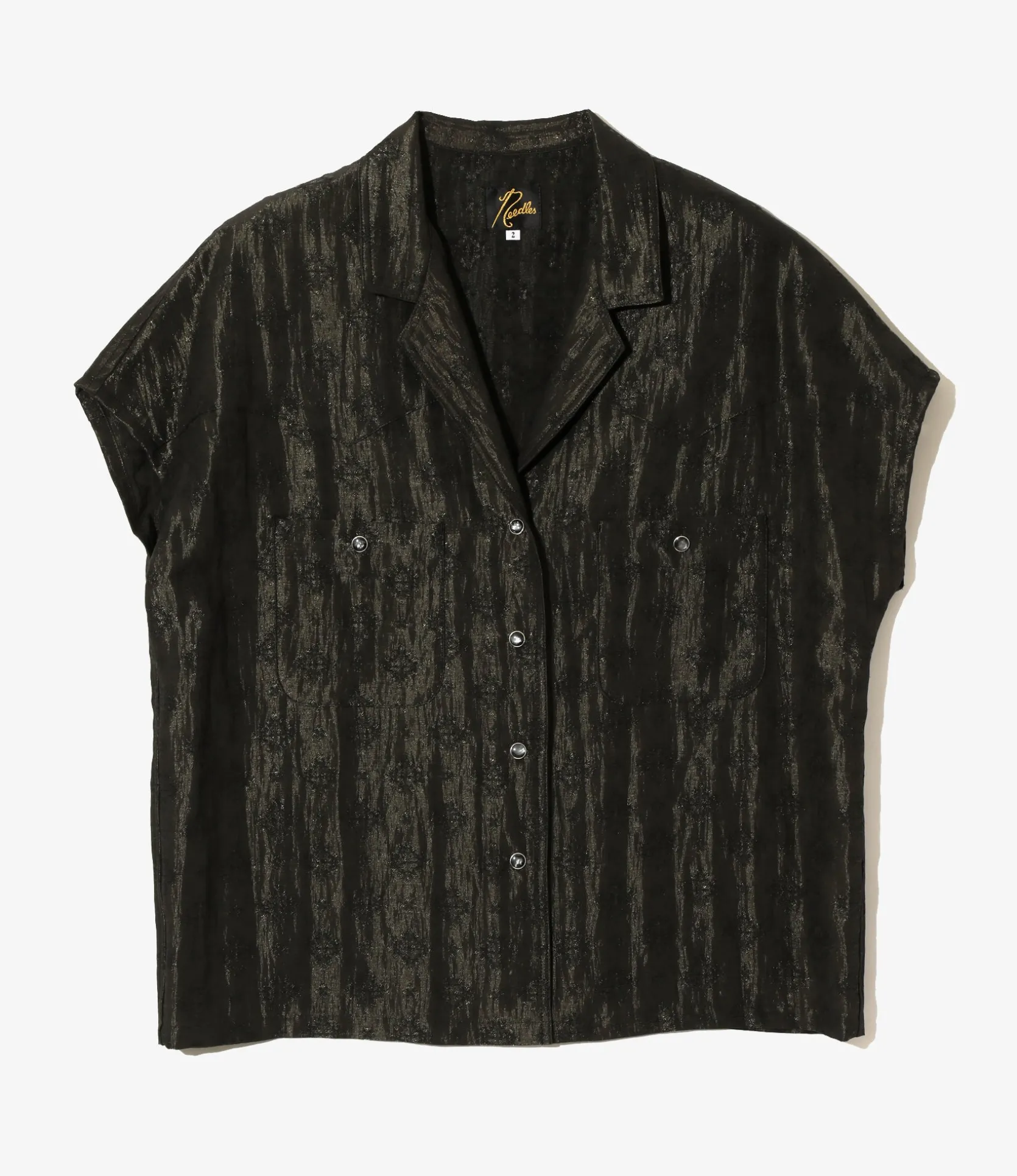 French Sleeve Cowboy Blouse - Black - Bright Foulard