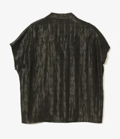 French Sleeve Cowboy Blouse - Black - Bright Foulard
