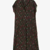 French Sleeve Dress - Charcoal - R/W Tulip Jacquard