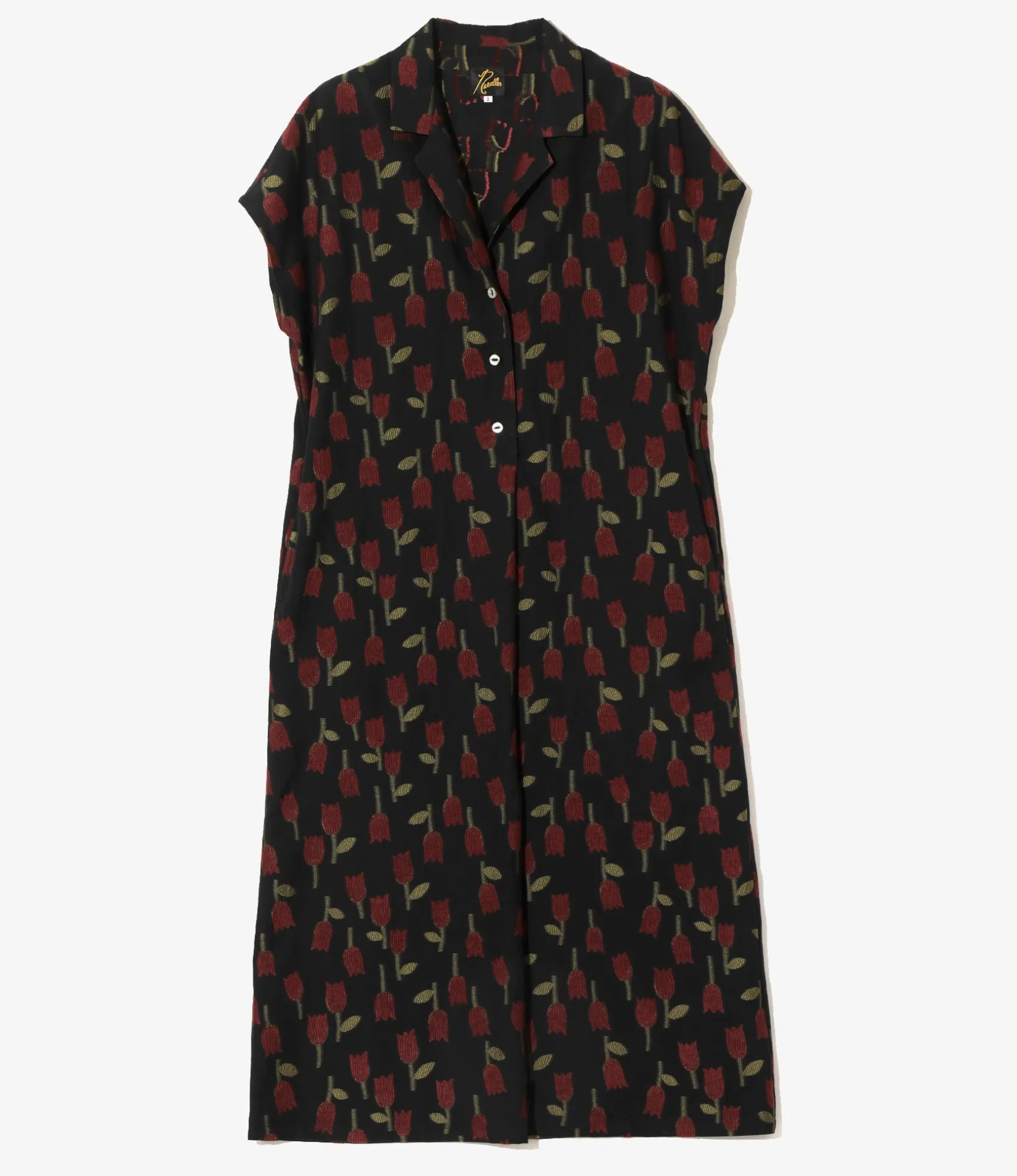 French Sleeve Dress - Dk. Navy - R/W Tulip Jacquard
