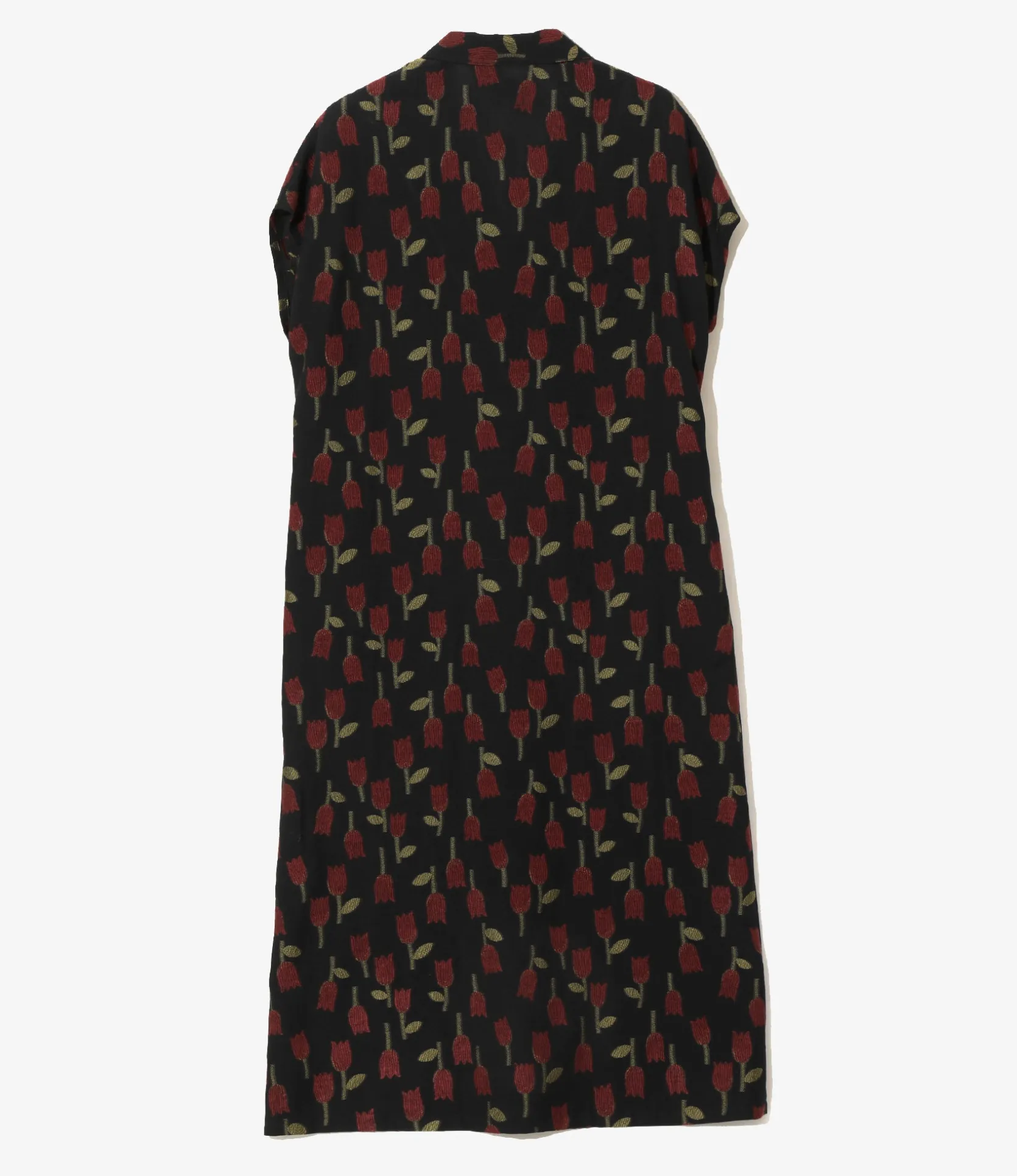 French Sleeve Dress - Dk. Navy - R/W Tulip Jacquard