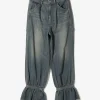 Frill Painter Pants - Indigo - Denim