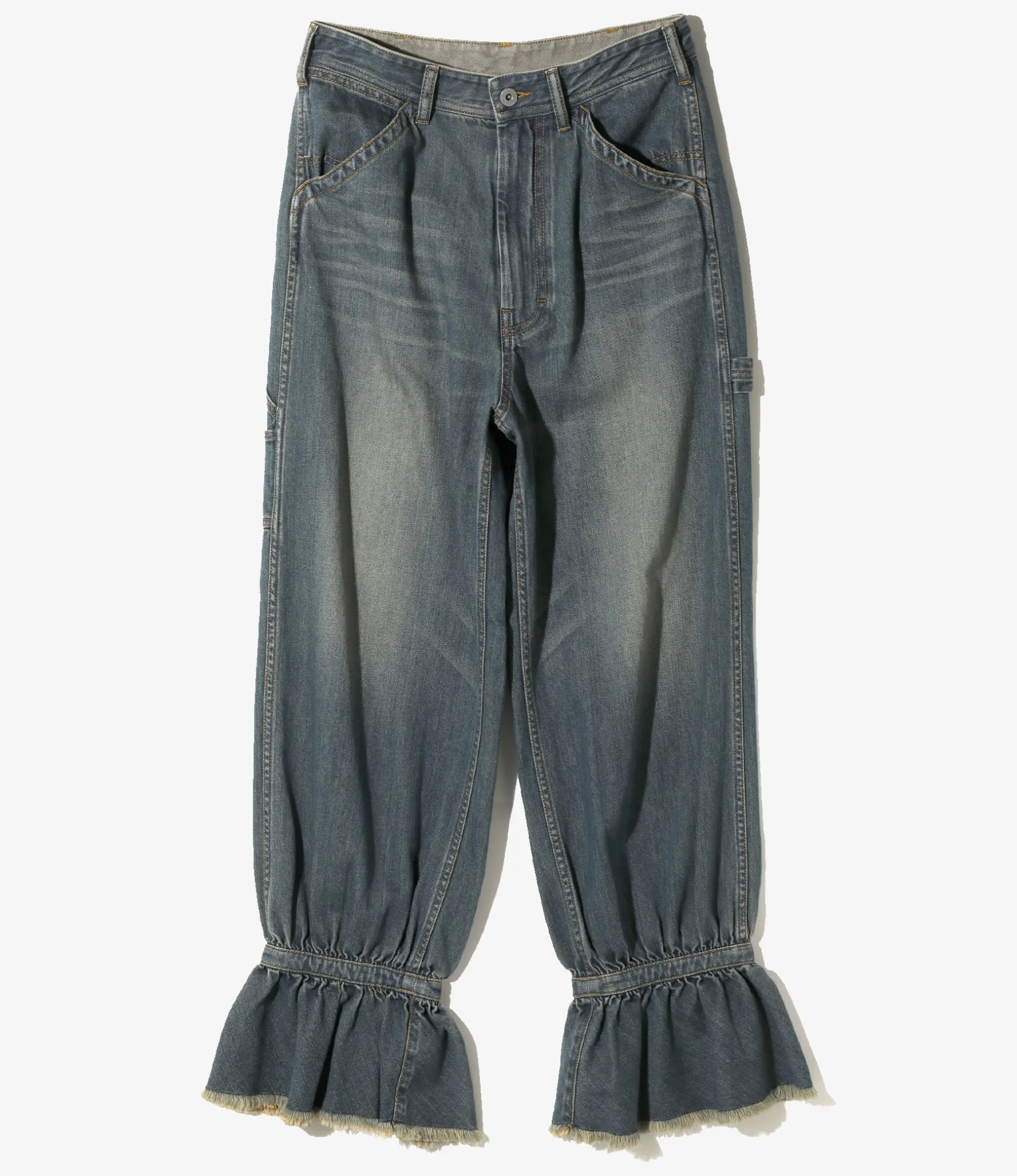 Frill Painter Pants - Indigo - Denim