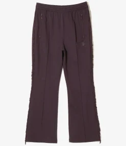 Fringe Boot-Cut Track Pant - Purple - Rayon Jersey