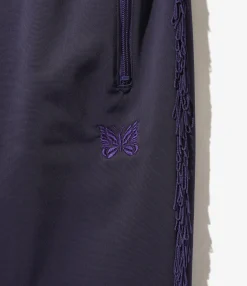 Fringe Boot-Cut Track Pant - Eggplant - PE/TA Bright Jersey