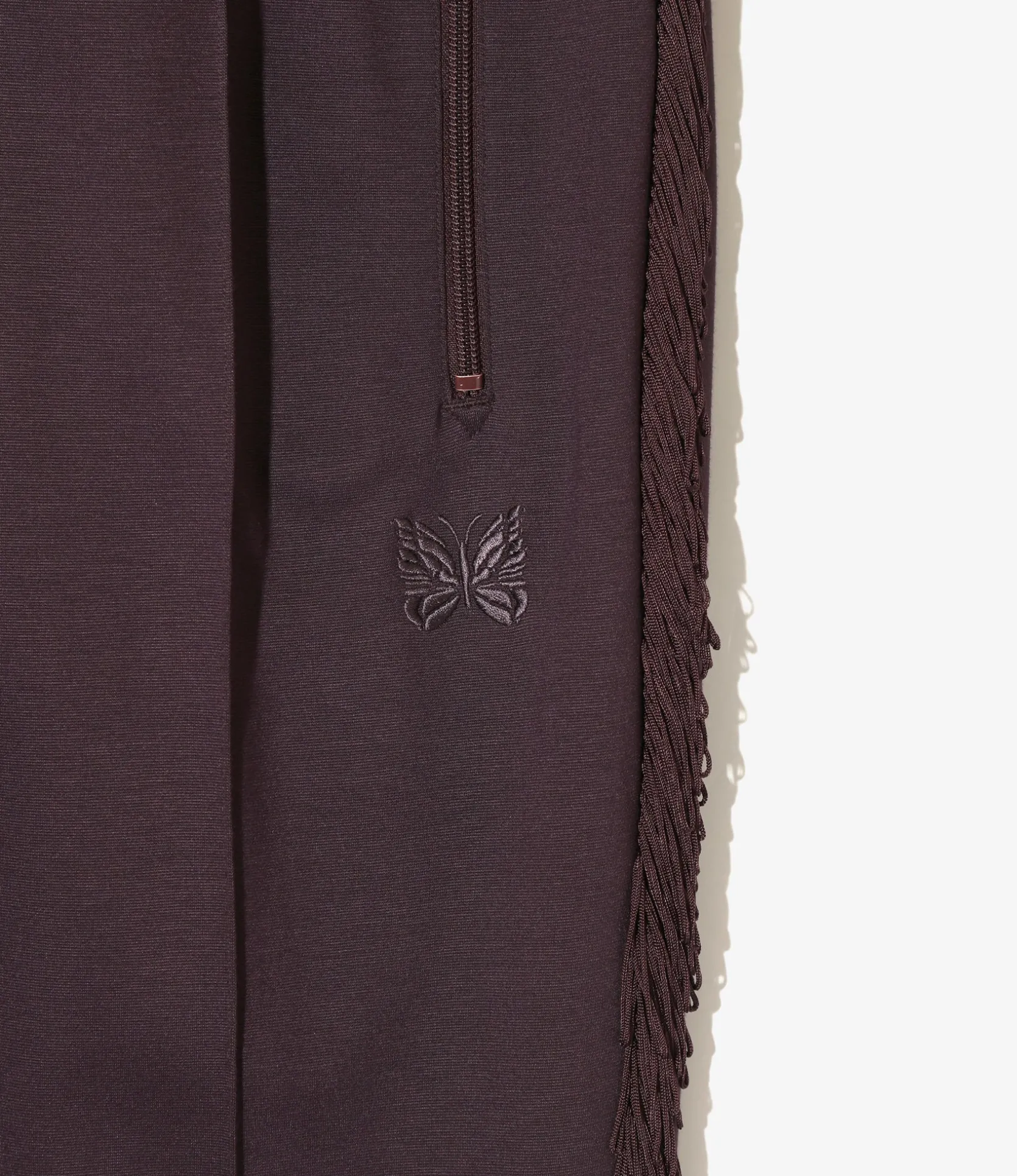Fringe Boot-Cut Track Pant - Purple - Rayon Jersey