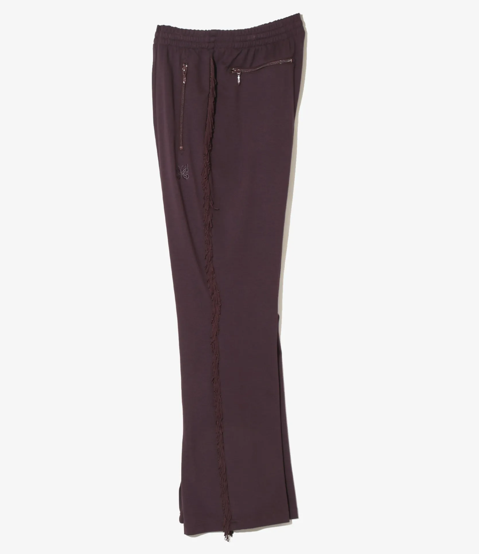 Fringe Boot-Cut Track Pant - Purple - Rayon Jersey