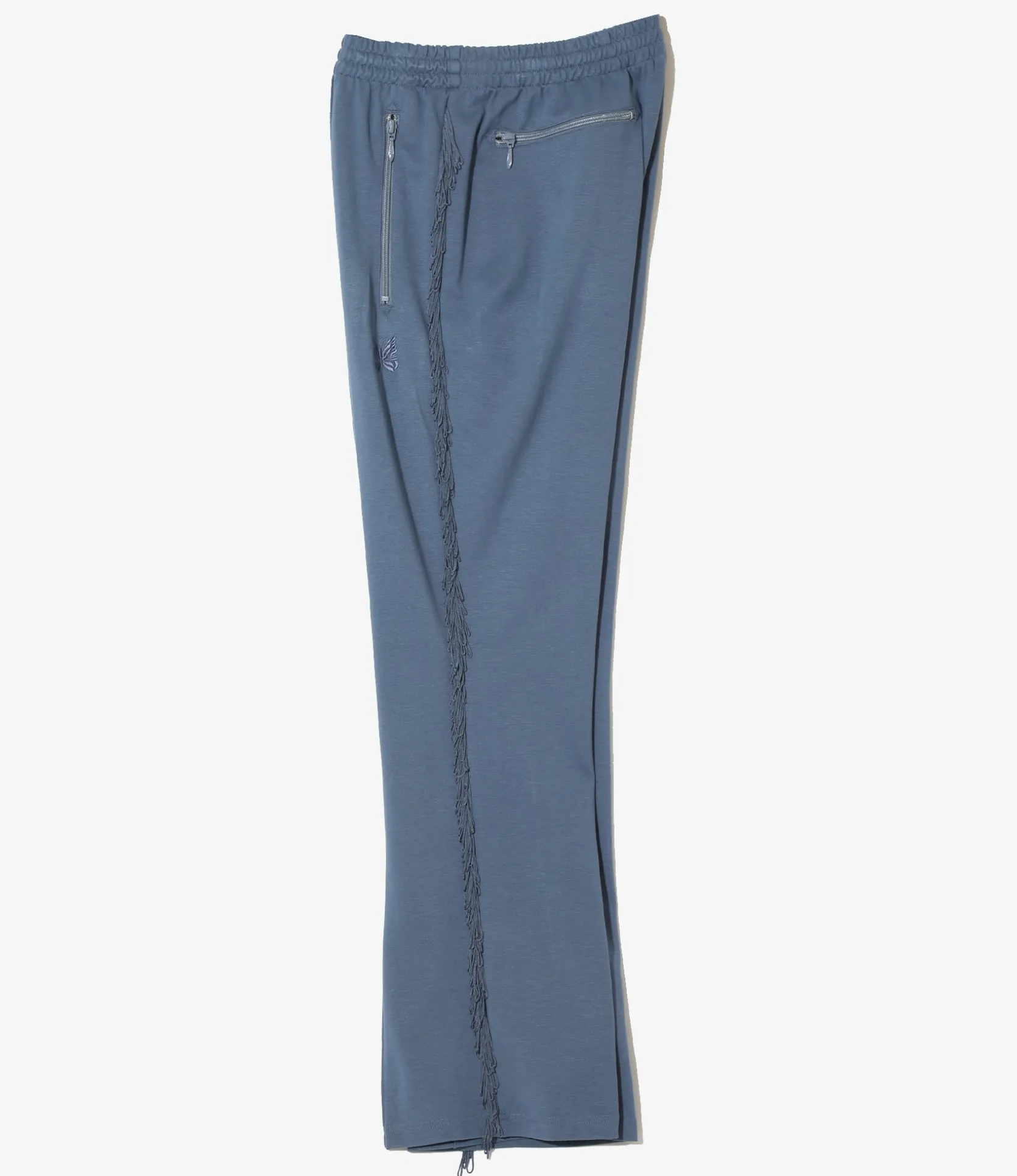 Fringe Boot-Cut Track Pant - Slate Blue - Rayon Jersey