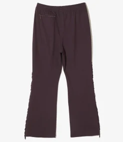 Fringe Boot-Cut Track Pant - Purple - Rayon Jersey