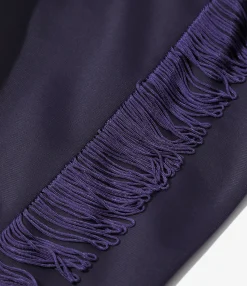 Fringe Boot-Cut Track Pant - Eggplant - PE/TA Bright Jersey