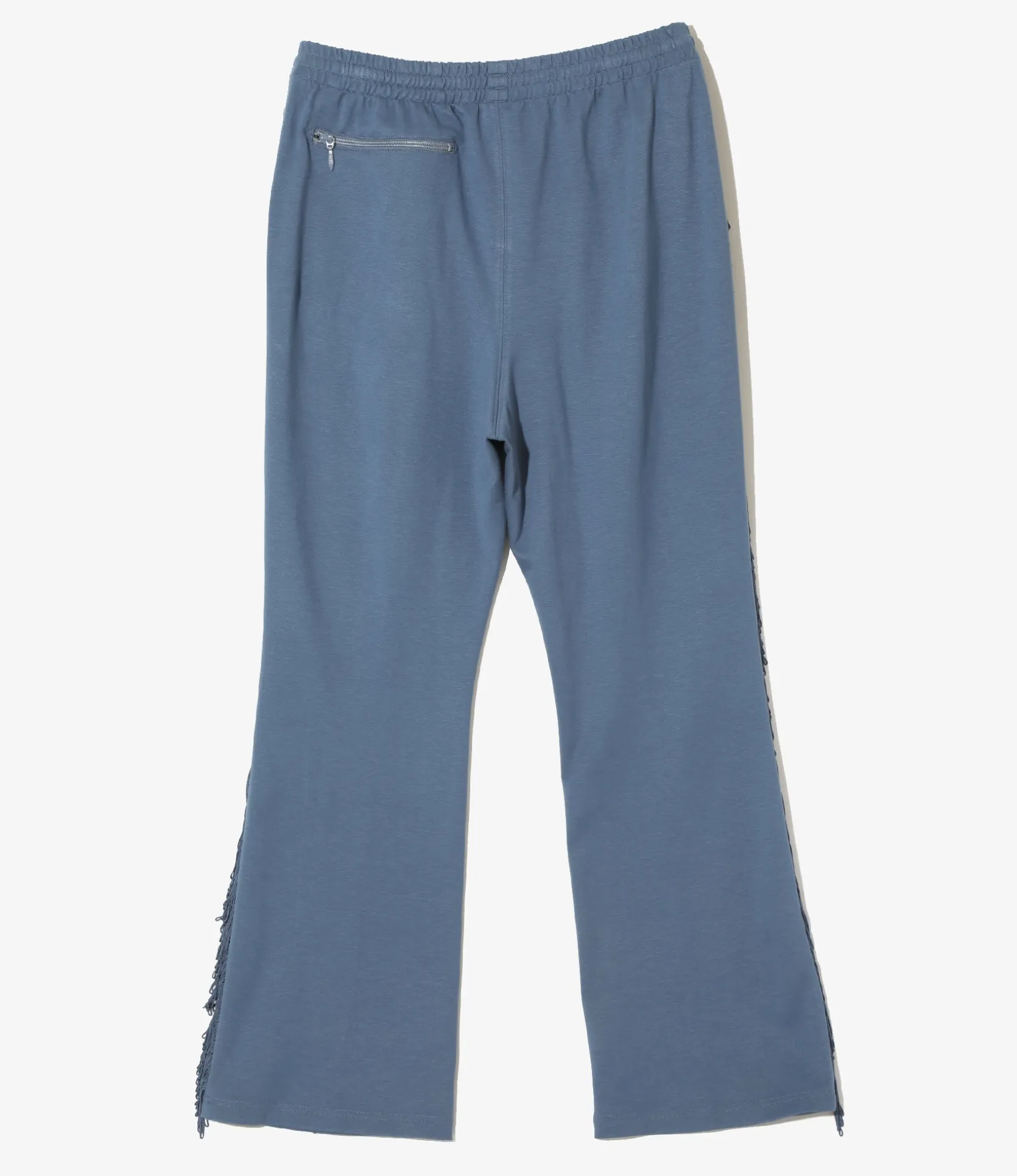 Fringe Boot-Cut Track Pant - Slate Blue - Rayon Jersey