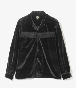 Fringe One-Up Shirt - Black - TA/PE Velour