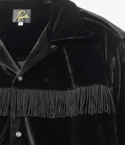 Fringe One-Up Shirt - Black - TA/PE Velour