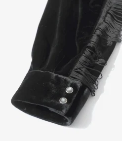 Fringe One-Up Shirt - Black - TA/PE Velour