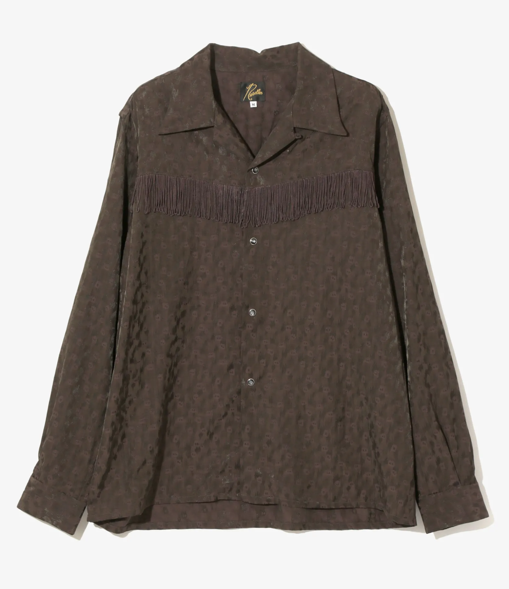 Fringe Shirt - Dk.Brown - R/C Leopard Jacquard
