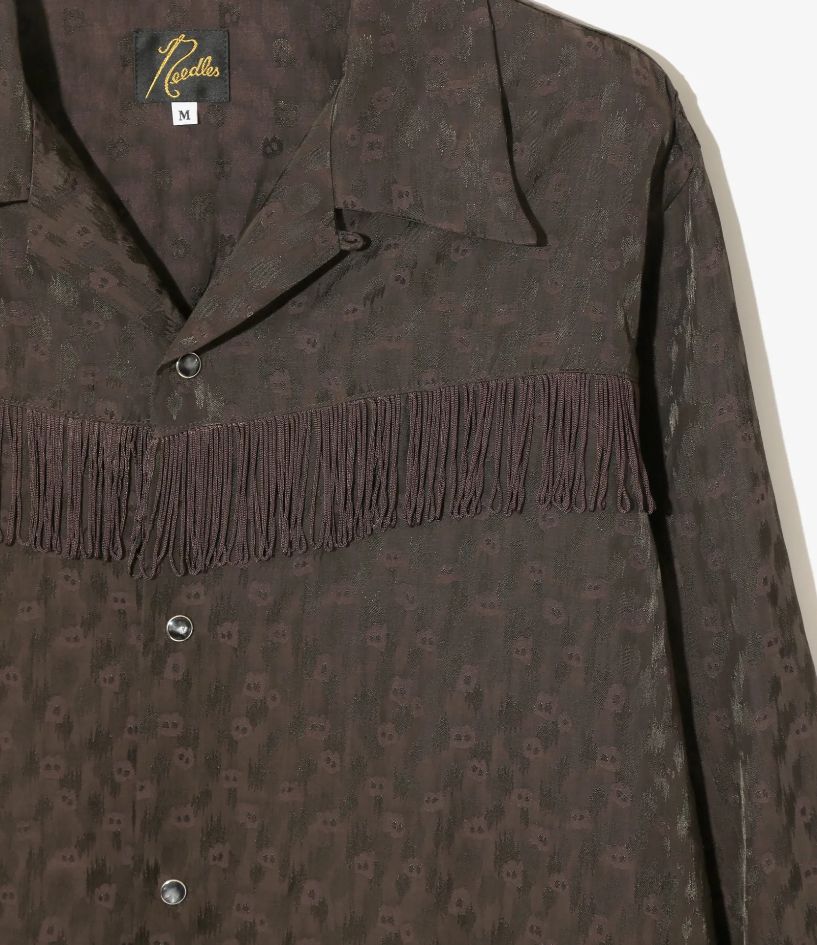 Fringe Shirt - Dk.Brown - R/C Leopard Jacquard