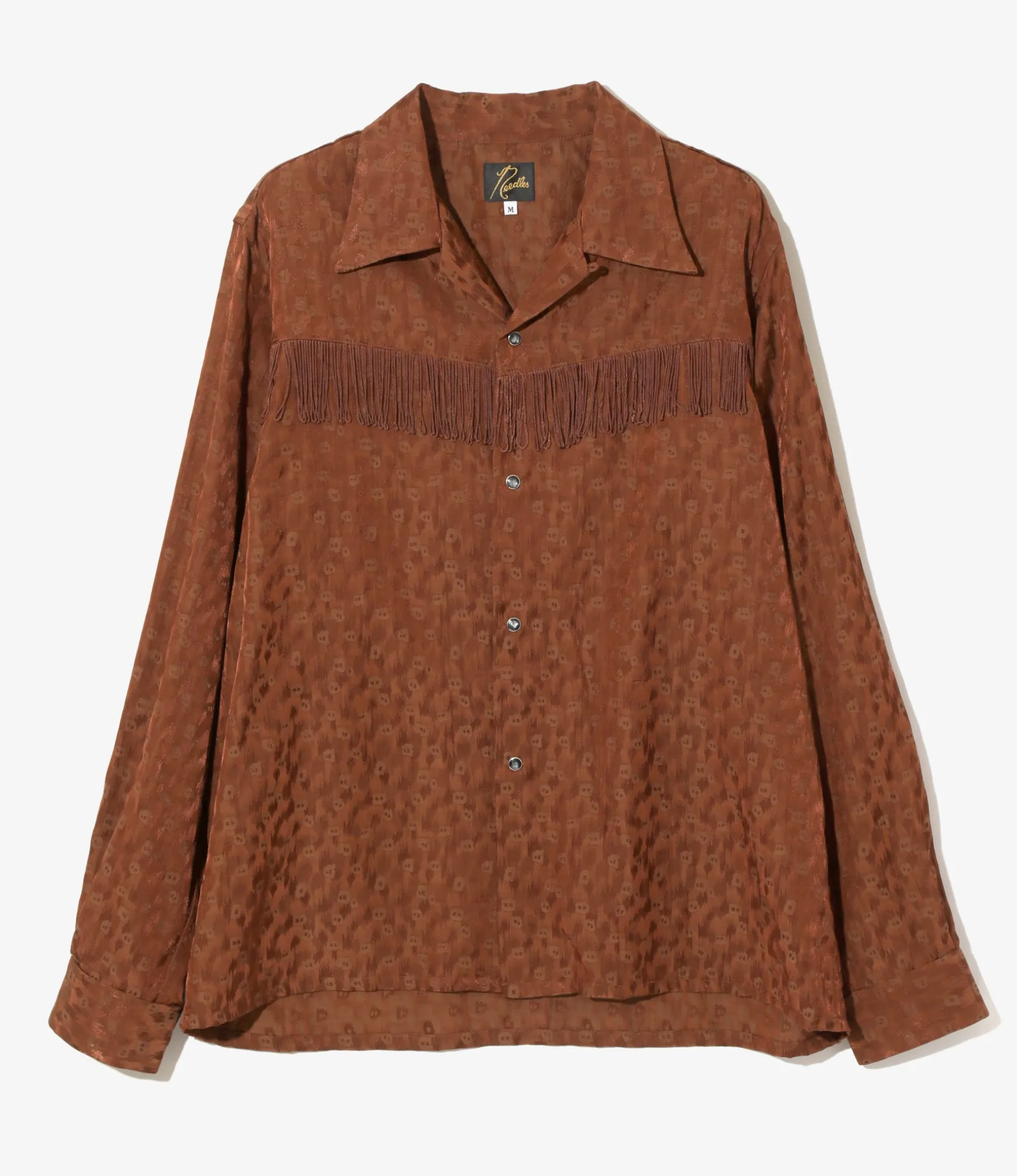 Fringe Shirt - Rust - R/C Leopard Jacquard