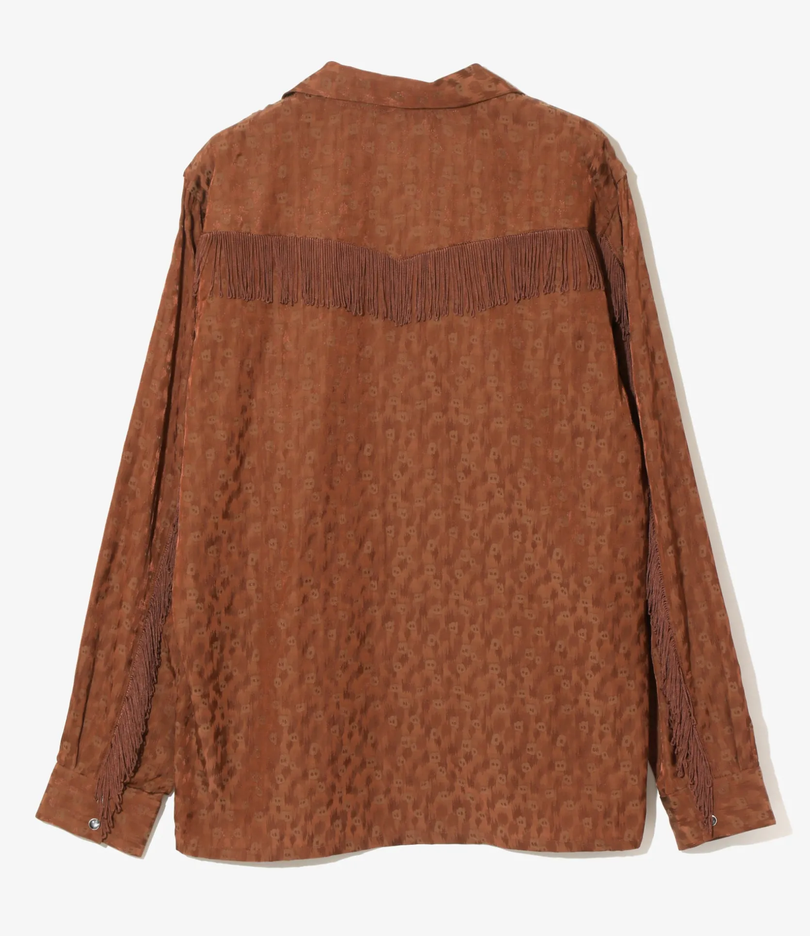 Fringe Shirt - Rust - R/C Leopard Jacquard