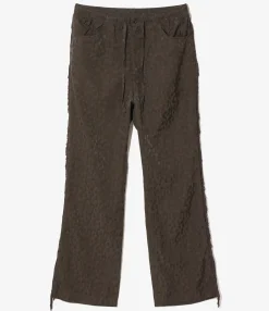 Fringe String Pant - Dk.Brown - R/C Leopard Jacquard